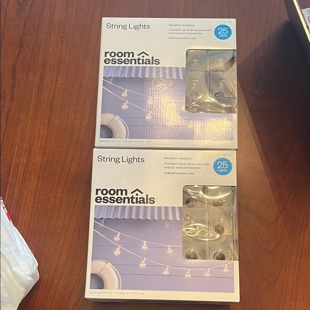 2 boxes of Room Essentials Clear String Lights